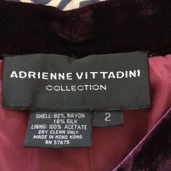 Adrieanne Vittadini purple velvet trousers in sz 2 - Picture 5 of 9